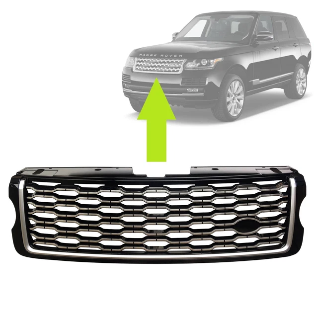 Kit 22 Pièces De Calandre Et Protections Latérales Pour Range Rover L405 LWB 2018-2022 – Noir Brillant