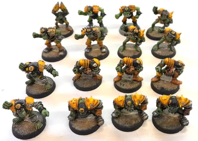 Blood Bowl 2nd Edn Orc Team x 16 Including Orc Cheerleader