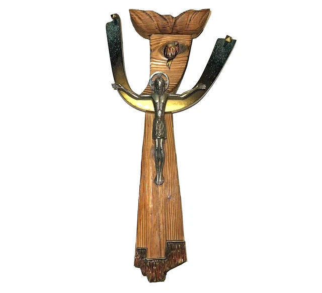 3 Pcs Wooden Wall Hanging Cross Handmade Antique Cross
