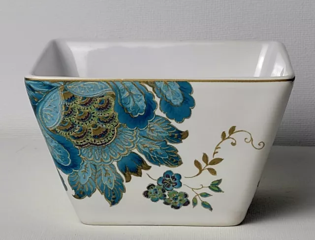 222 FIFTH Eliza Teal - Individual Appetizer Bowl, Teal Floral