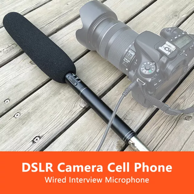Interview Microphone Photography Shotgun Mic for Video Camcorders DSLR DV Camera