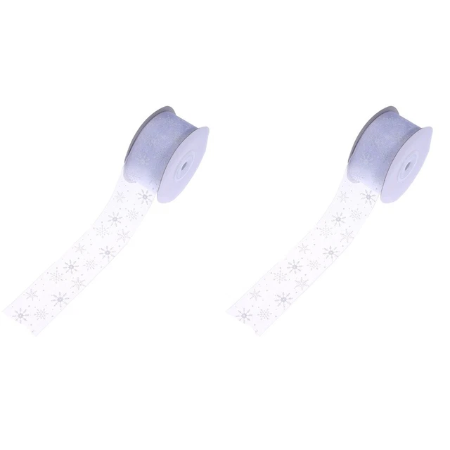 2x Weihnachten Geschenk Band Metallic Bänder für Handwerk