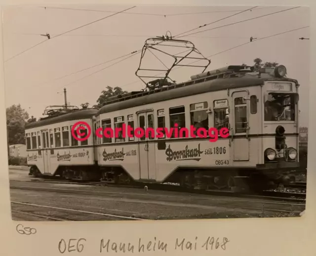 OEG 43 Mannheim Edingen 1968 I historisches Tram Straßenbahn Foto