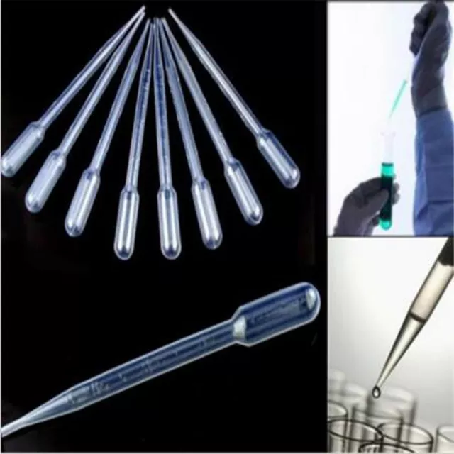 1/3/5/10ML Disposable Plastic Clear Eye Oil Dropper Transparent Graduat PipetteS 2