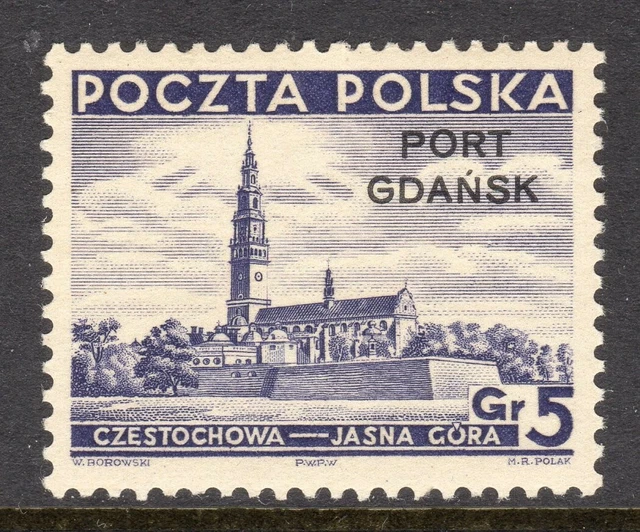 Poland (Offices in Danzig) Scott #1K31 VF MNH 1937 5 Gr. Overprint
