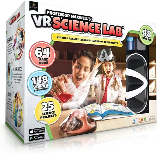 VR Science Lab - Virtual Reality Kids Science Kit, Book and Interactive Learning