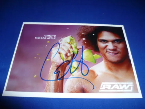 CARLITO signed  Autogramm In Person 13x18 WWE WRESTLING