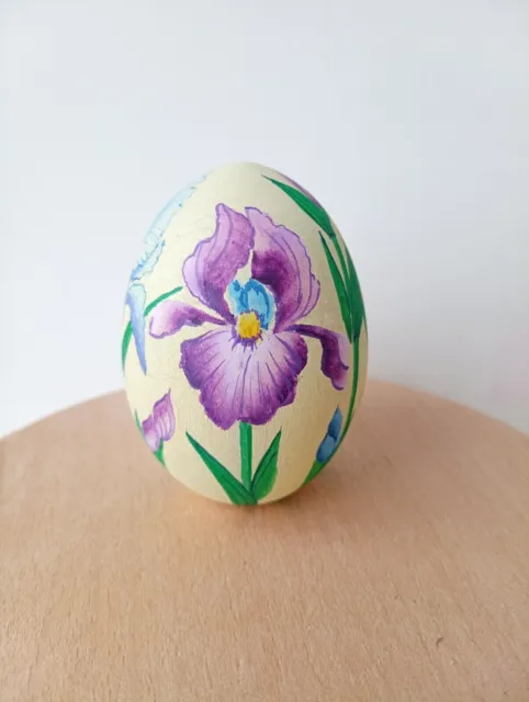 Huevos de Pascua pintados, juego de 3 huevos de madera pintados a mano,...