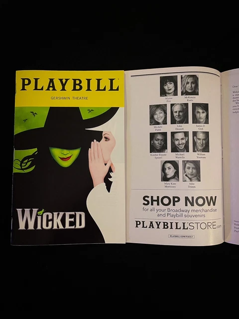 PLAYBILL WICKED THE Musical Broadway 2023. Alyssa Fox, McKenzie Kurtz