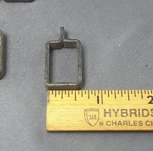 Lot of 10 Vintage Original Square Rings for Swing Arm Curtain Rods 3