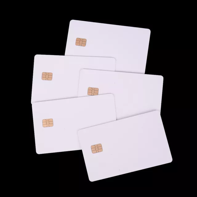 5 Pcs ISO PVC IC With SLE4442 Chip Blank Smart Card Contact IC Card Safety Wh'KX