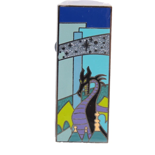 C2 Disneyland DLR LE 550 Pin 60th Disney Puzzle Castle Maleficent Dragon Diamond