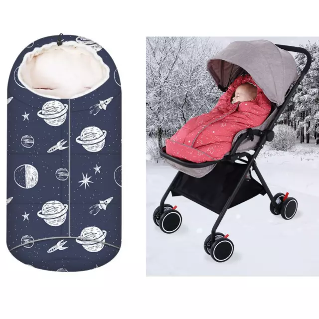 Universal Baby Stroller Sleeping Bag Pushchair Cosy Toes Windproof Space Blue