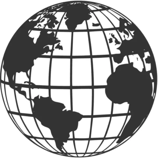 Weltkarte Aufkleber Globus Wohnmobil World mit Gitter Weltkugel Aufkleber 282/5