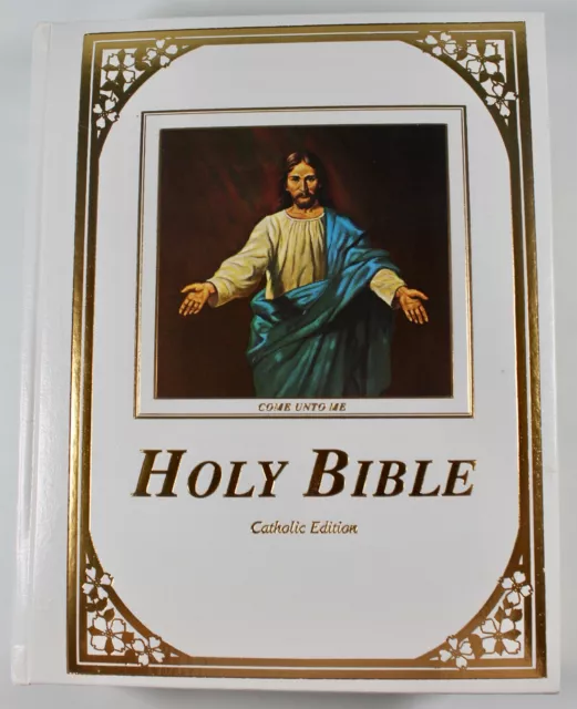Holy Bible Catholic NAB Good Will Publishers Red Letter Family Illustrated 1992
