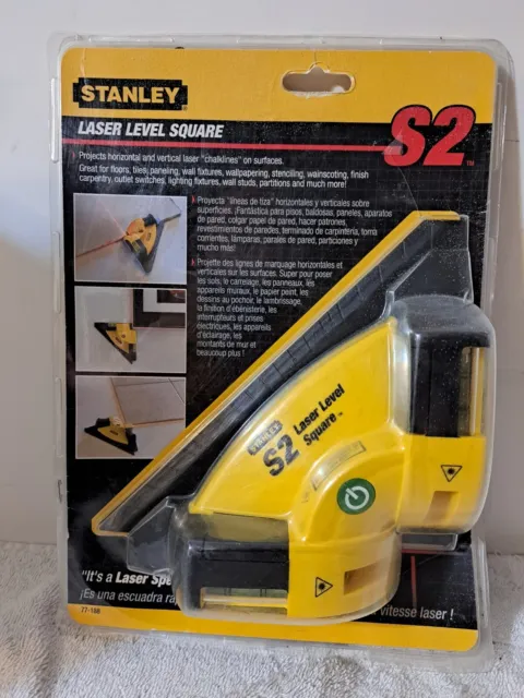 NEW Stanley S2 Projection Laser Level Square 90 Degree Angle Vertical Horizontal