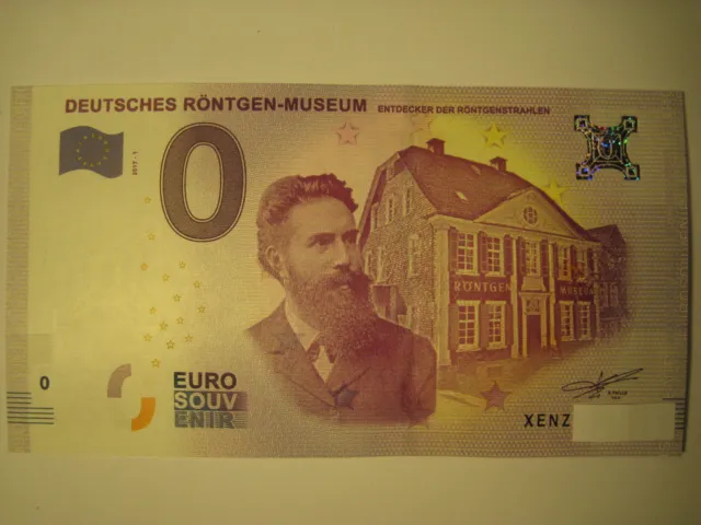 0 Euro Souvenirschein Deutsches Röntgen-Museum, 2017-1, XENZ, billet touristique