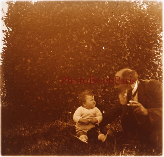 FRANCE Family c1930 Photo Stereo Glass Plate Vintage P29L5n2