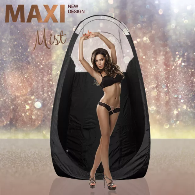 MaxiMist - Tenda marrone chiaro spray nero / cabina pop-up - nero - edizione chiara
