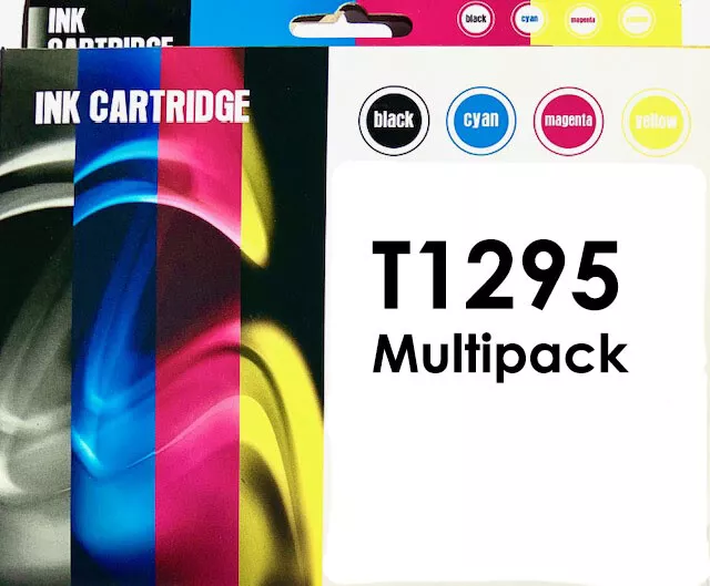 T1295 Multipack 4 Ink Cartridge For EPSON Inkjet Printers Non OEM BCMY Apple Set