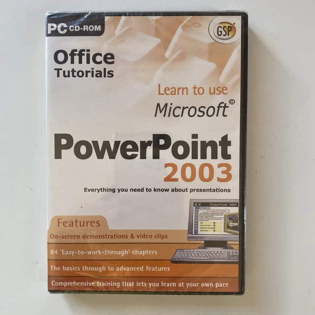 LEARN TO USE Microsoft Powerpoint 2003, PC CD ROM, Computer Program ...