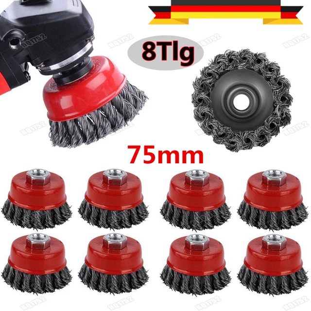 4er Set Topfbürsten Für Winkelschleifer – 2x 75 Produktbild-Vorschau 13