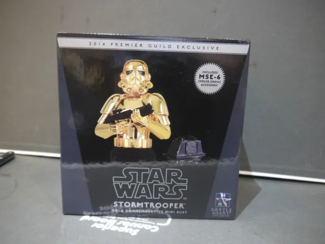 gentle giant Star Wars Gold Chrome Stormtrooper  PGM Exclusive factory sealed