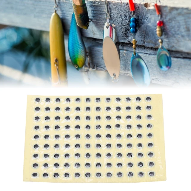 100pcs 3D Fishing Eyes Oval Lifelike Artificial Fake Fishing Lure Eye Stic