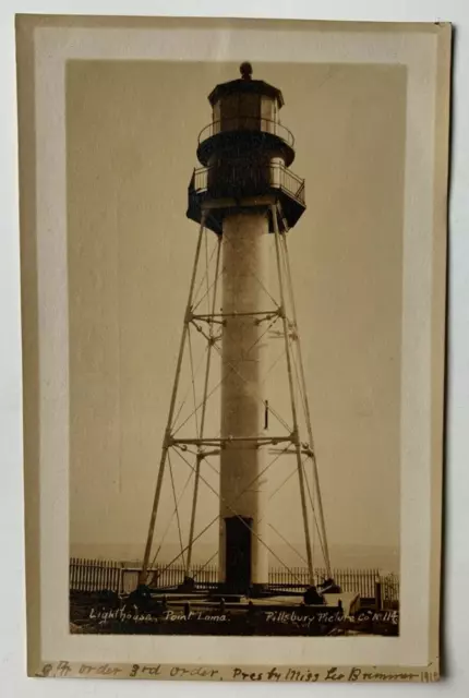 ca 1910s CA RPPC Postcard San Diego Point Loma Lighthouse light (Pillsbury Co)