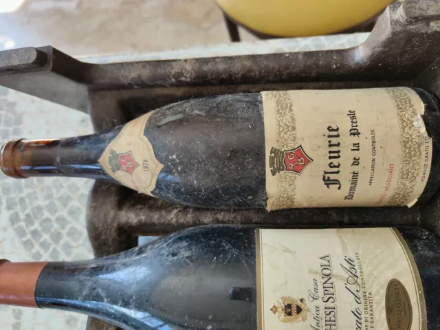 6 Bottiglie Di Vino D'annata: francese e Italiano, dal 1975 al 2003 2