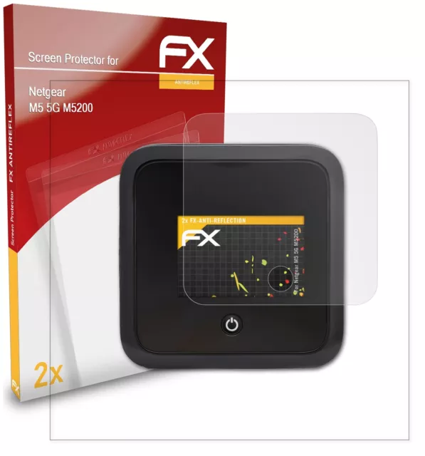 atFoliX 2x Film Protection d'écran pour Netgear M5 5G M5200 mat&antichoc