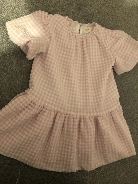 River Island Girls Pink / White Checked Dress Age 2-3 Years