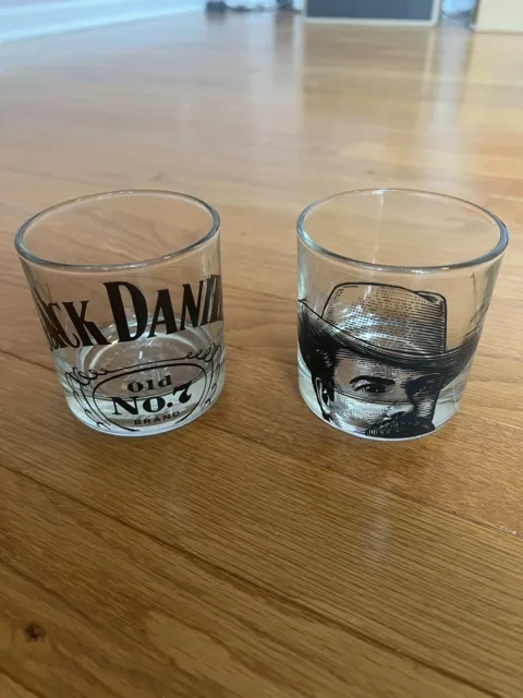 Jack Daniels Old No. 7 Whiskey Rocks Drink Glasses (Set of 2) - NWOT