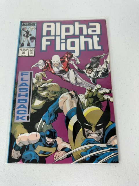 ALPHA FLIGHT # 52 - Marvel 1987 - Flashback - Wolverine