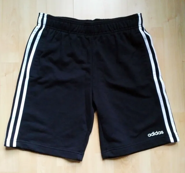 Adidas Essentials 3-Stripes Knit Shorts - Gr. 176 - schwarz (wie Größe S bis M)
