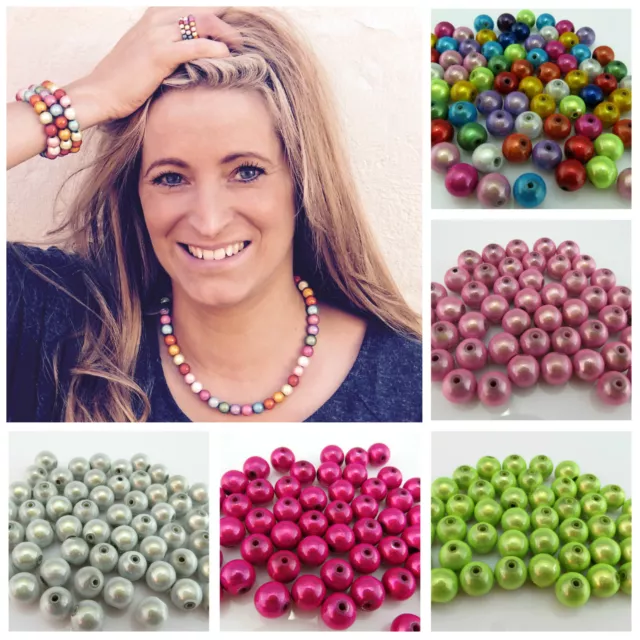 80Pcs X 6Mm 3D Illusion Miracle Round Acrylic Beads For Jewellery Making