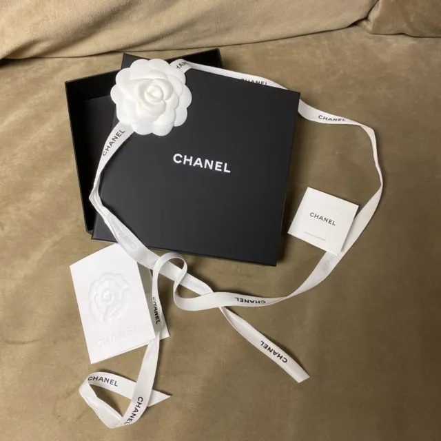 AUTHENTIC CHANEL GIFT Box 6.75x6.75x1.75 Inch with Camellia Flower