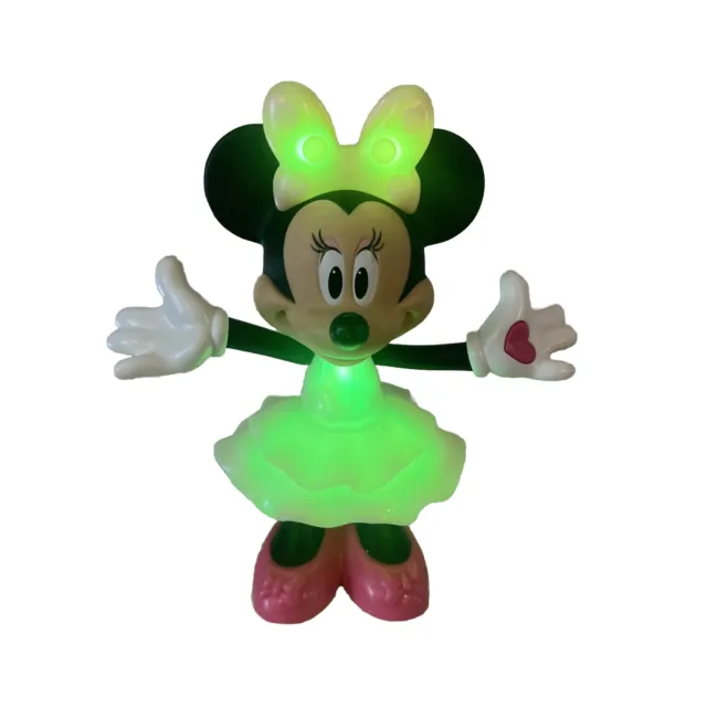 Minnie Mouse Doll Rainbow Dazzle Talking Interactive Light Up Toy 2014 Mattel GC