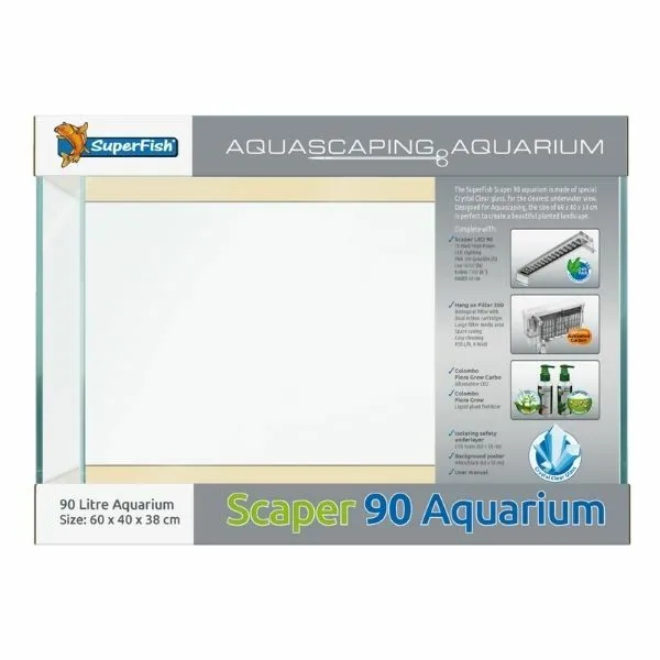 Superfish Scaper Aquarium Freshwater Crystal Clear Fish Tank Aquascape Planting 4
