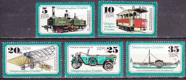 DDR Mi.-Nr. 2254-2258 postfrisch Verkehrsmuseum Dresden