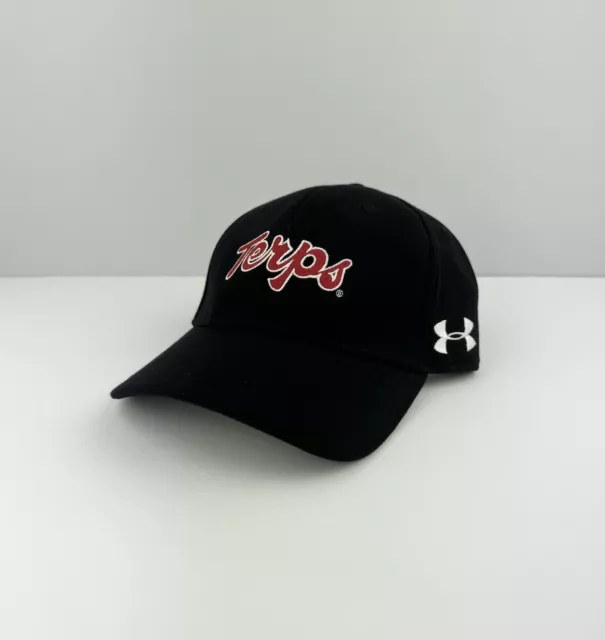 NEW Maryland Terps Terrapins Under Armour Black Hat Size Large Stretch