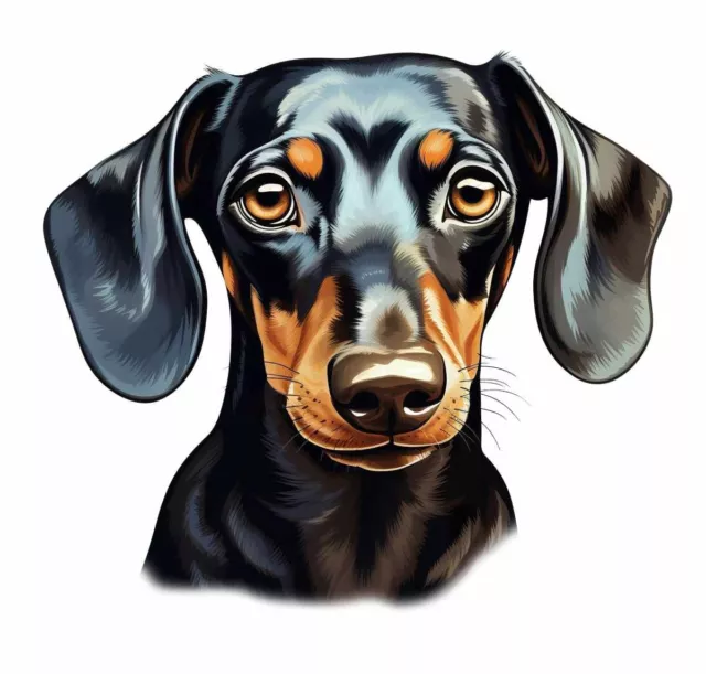 Designer Aufkleber / Sticker Fotosticker - Hunde -  Dackel Teckel Dachshund 24