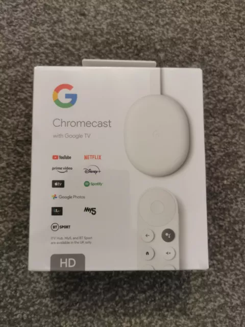Google Chromecast (2022) with Google TV (HD) Streaming