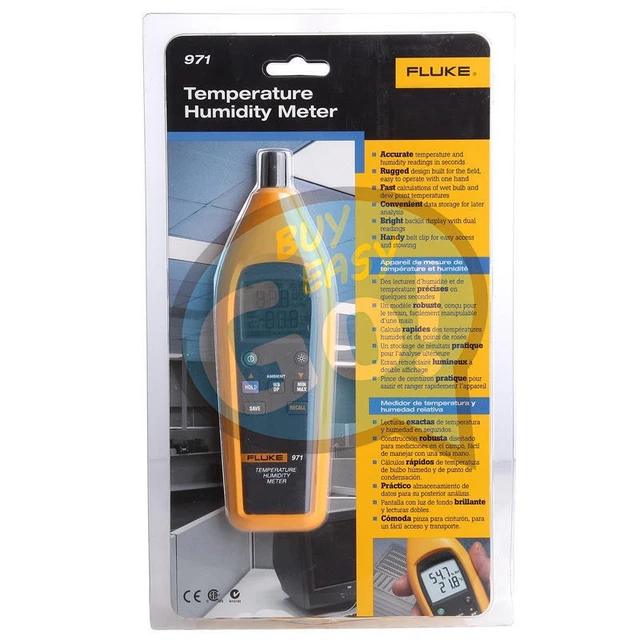 ONE Fluke 971 Temperature Humidity Meter Tester Psychrometer