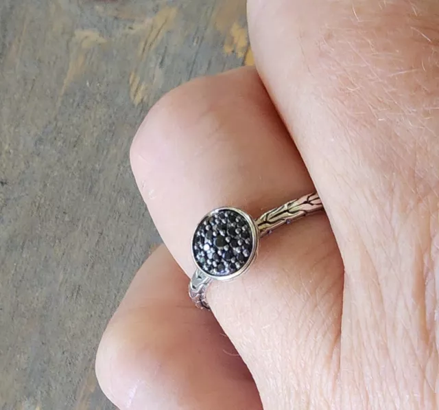 John Hardy Size 8 Black Sapphire Simple, Classy Ring! Neat Piece!