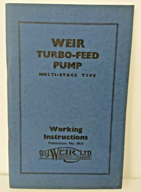 "Bomba de alimentación turbo GJ Weir tipo varias etapas instrucciones de trabajo manual 8,5*5,5"