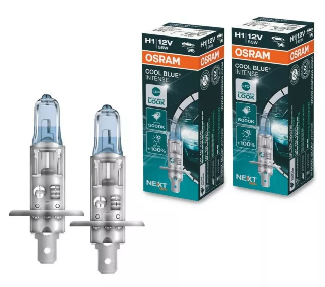 2x OSRAM H1 12V 55W COOL BLUE INTENSE NEXT GENERATION HALOGENLAMPE GLÜHLAMPE