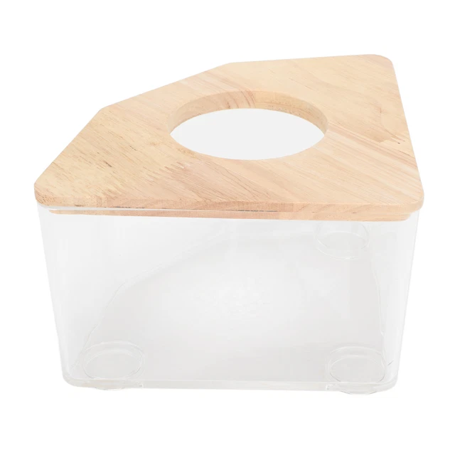 Ventilador de ángulo recto caja de arena para hámster impermeable doble propósito baño de arena cont Tpg
