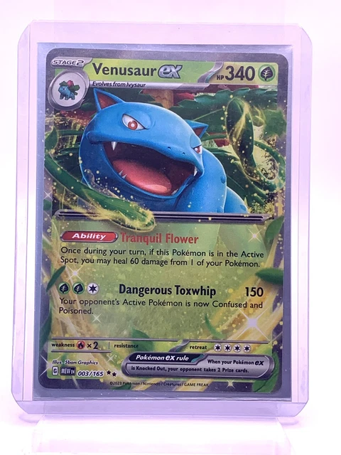 POKÉMON TCG VENUSAUR ex Scarlet & Violet - 151 003/165 Holo Double