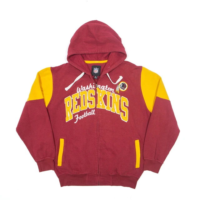 NFL Washington Redskins Hoodie Red Full Zip Mens XL